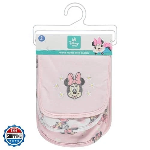 Paquete de 3 paños para eructos de bebé Disney - 100 % algodón - Mickey Mouse, Minnie Mouse, Wi Foto 2 de 4