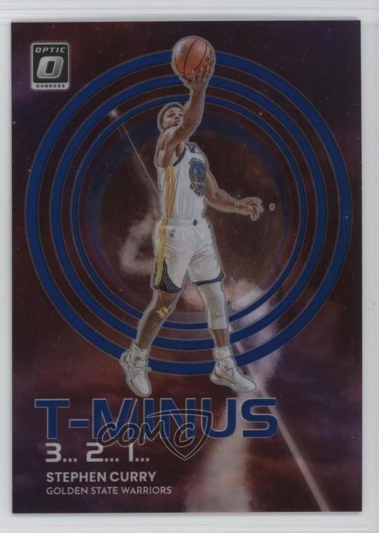 2022 Panini Donruss Optic T-Minus 3 2 1 Blue Prizm 84/85 Stephen Curry #10 v8j