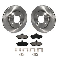 Front Disc Brake Rotors And Semi-Metallic Pads Kit For Hyundai Elantra