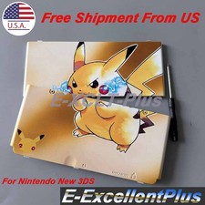 Housing Shell Faceplate Case Cover For Nintendo New 3DS Console Pok mon Pikachu