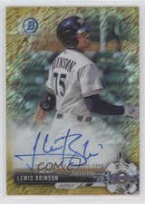 2017 Bowman Chrome Prospect Gold Shimmer Refractor 41/50 Lewis Brinson Auto 4l3