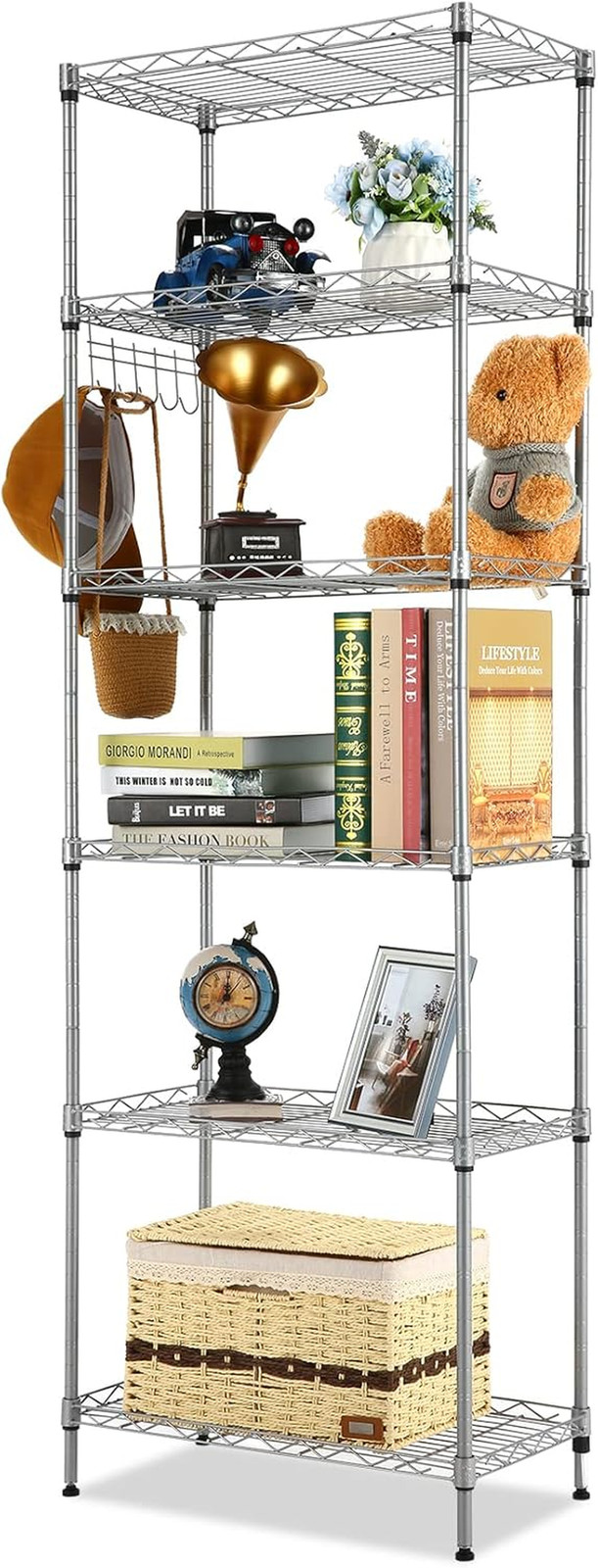 Scaffale Oliote 6 Livelli Argento: Organizzazione Professionale Casa