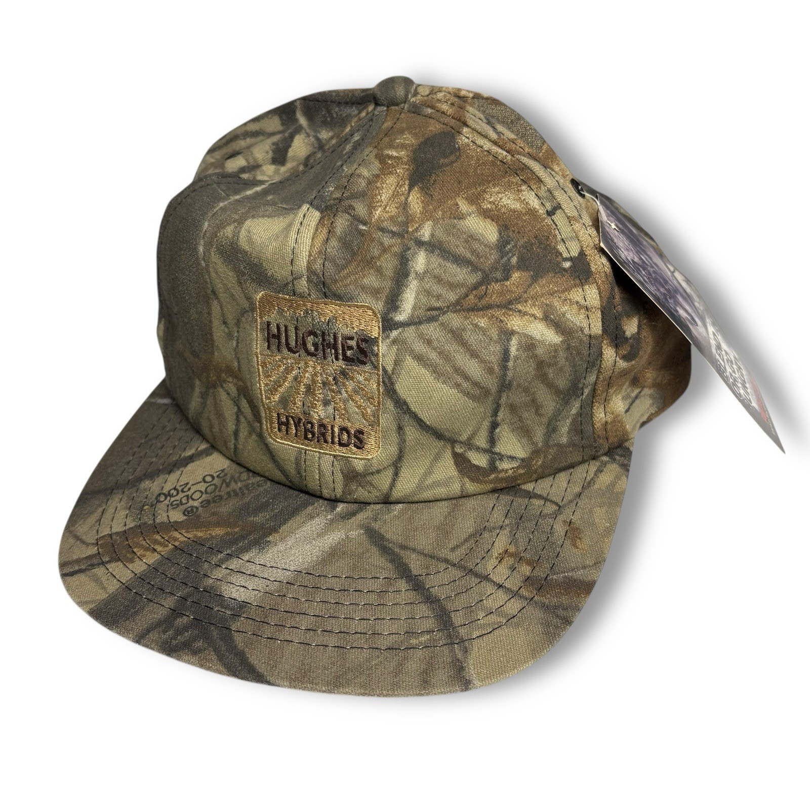 Vintage Hughes Hybrids Camo Hat Snap Back 20/200 Real Tree - New With Tags