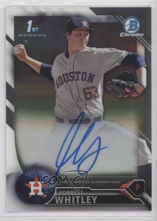 2016 Bowman Draft Chrome Draft Pick Auto Forrest Whitley #CDA-FW Auto 2a9