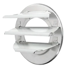6" Aluminum Vent Cover Shutter Exhaust Fan Louvered Vent White