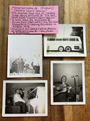 Hank Williams Jr. Vintage Signed Black & White Photos Lot of 4