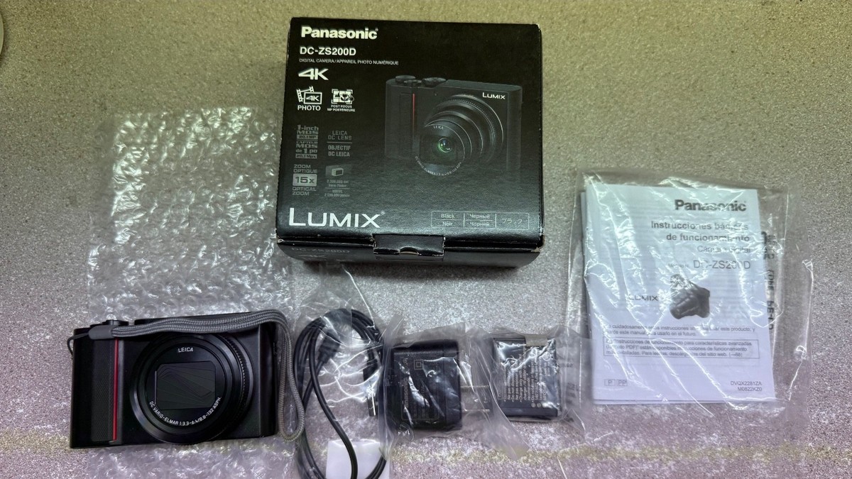 Panasonic Lumix ZS200D Digital Camera Black With Box - 00016 | eBay
