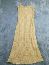 J.Crew Dress Womens 16 Tall Yellow Floral Slip Maxi Summer Boho Cottage Beach
