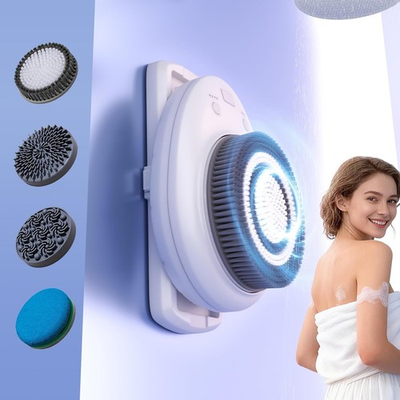 #ad #ad Shower Back Scrubber Wall Mounted with 4 Replaceable Heads 7#x27;#x27;Electric Large $221.98