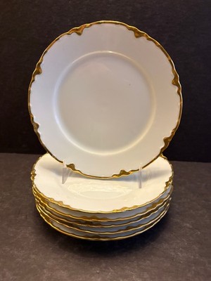 ''Facon ''H'' Bavaria, SIX  6 1/4''  Plates with Gold Trim