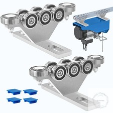 Hoist Trolley, 6+2 Wheel Unistrut Rollers Anti-Lock Anti-Fall, Electric Unistrut