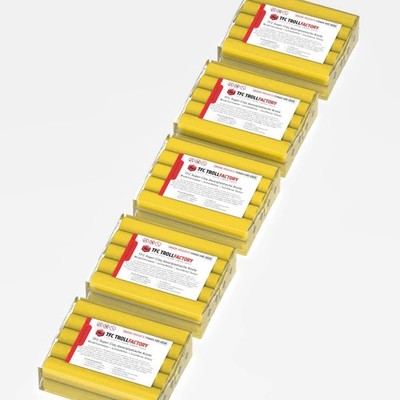 TFC SUPER CLAY Knete gelb Modelliermasse dauerplastisch 2,5kg (5x500g)