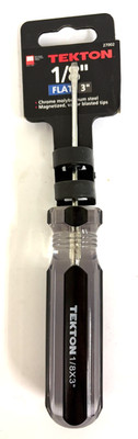 1/8'' X 3'' LONG BLADE FLAT SCREWDRIVER TEKTON 27002