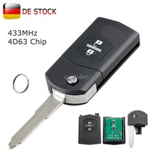 2 Tasten 433 Funk Schlüssel Fernbedienung Rohling Für Mazda 3 5 6 CX7 4D63 Chip