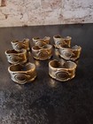 8 Messing Serviettenringe alt 5,5 cm x 3 cm