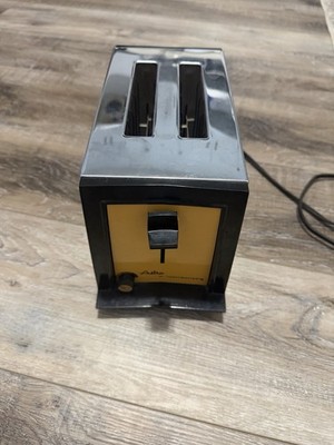 Vintage Astra Chrome Yellow & Black Toaster | Tested & Working | Retro Kitchen