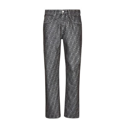 Fendi Men's Straight Leg FF Jeans
