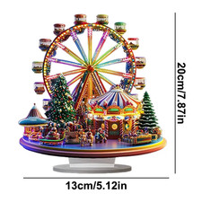 Christmas Ferris Wheel Ornament Acrylic Ferris Wheel Display Board 2D Home Decor