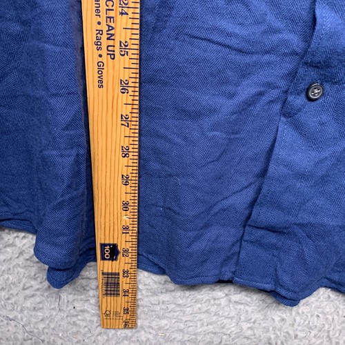 Club Room Shirt mens XXL 2XL Blue Check Long Sleeve Button Up Pocket - Picture 3 of 6