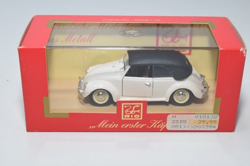 B56 1:43 RIO VW VOLKSWAGEN BEETLE KAFER MEIN ERSTER KAFER WHITE MIB - Picture 18 of 18