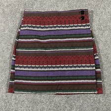 Vintage 35th & 10th Wool Blend Wrap Skirt Juniors Size 9 Made In USA Grunge Dark