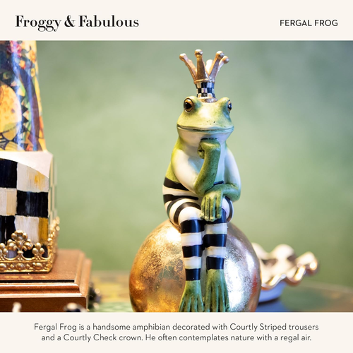 Fergal Frosch auf Kugel, süße Frosch Statue, einzigartige Frosch Dekoration für Bad oder Li - Bild 3 von 6