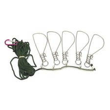 5 in 1 Stainless Steel Live Fish Lock 5 Snaps Fish Stringer Clip for Lure