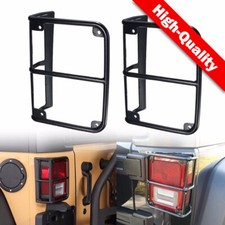 2x Tail Light Brush Guards Cover Rear Lamps Trim For 2007-2018 Jeep Wrangler Jk