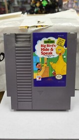 SESAME STREET BIG BIRD'S HIDE & SPEAK NINTENDO NES VIDEO GAME NO BOX OR MANUAL