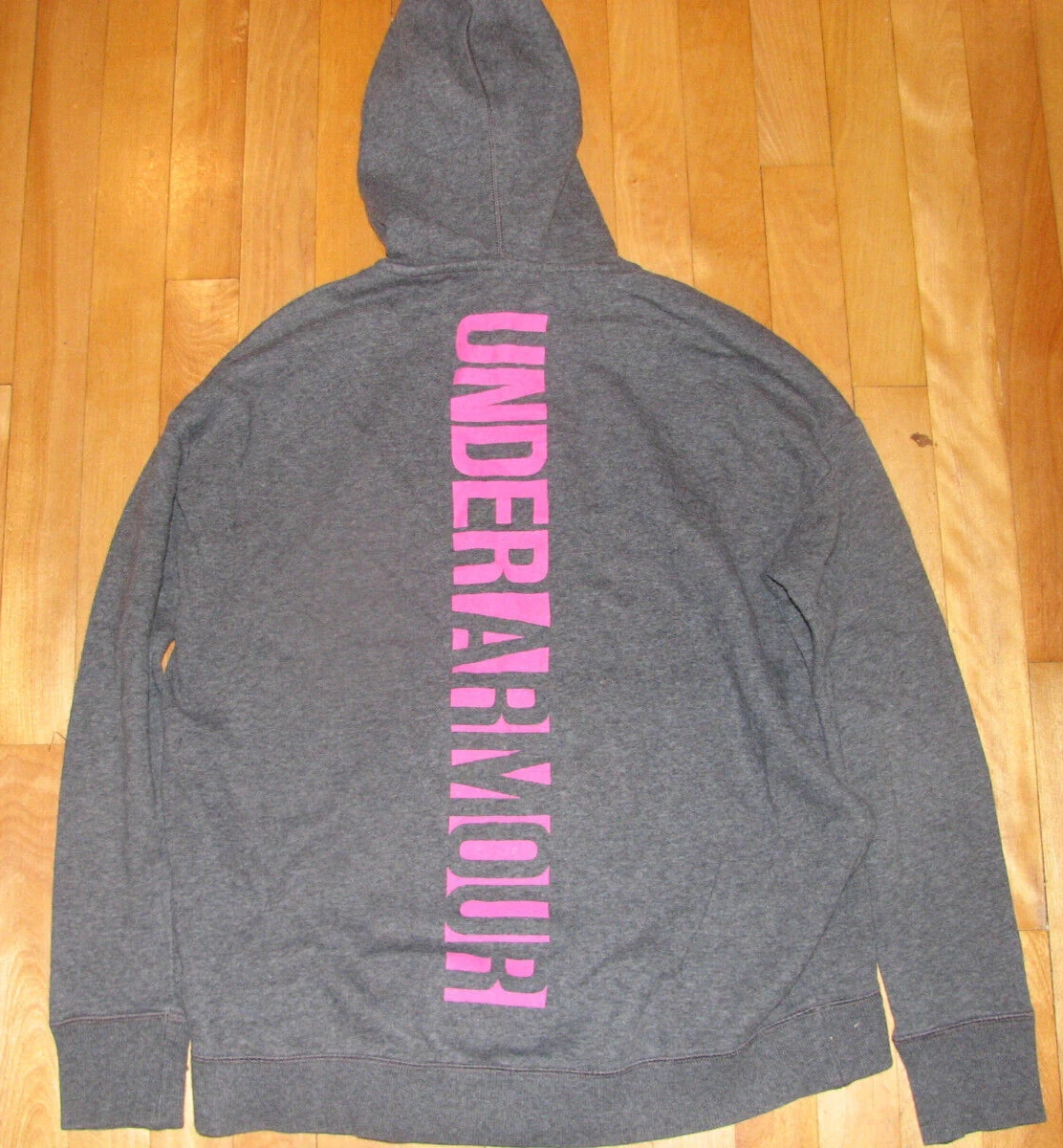 VETEMENTS Felpa donna Under Armour grigia con cappuccio e zip taglia S