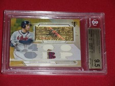 2018 Topps Triple Threads Freddie Freeman Gold Auto Relics BGS 9.5/10 POP 1 #4/9