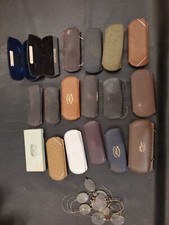 Antique Eye Glasses Thin Wire Frames - Lot of 16 with Cases 
