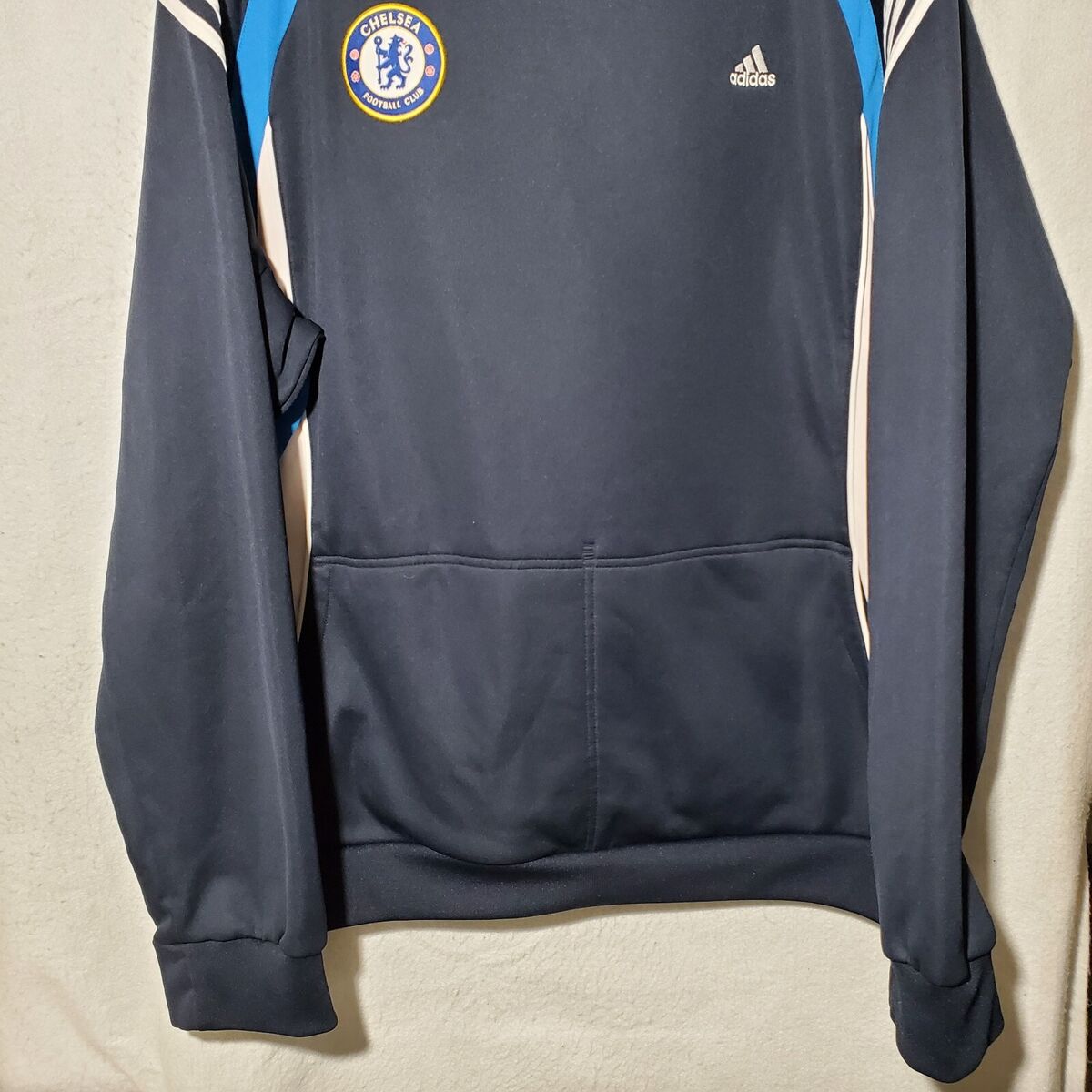 adidas Chelsea FC トレーナー Chelsea Training Hooded Sweatsh Blue Retro Adidas Mens XXL