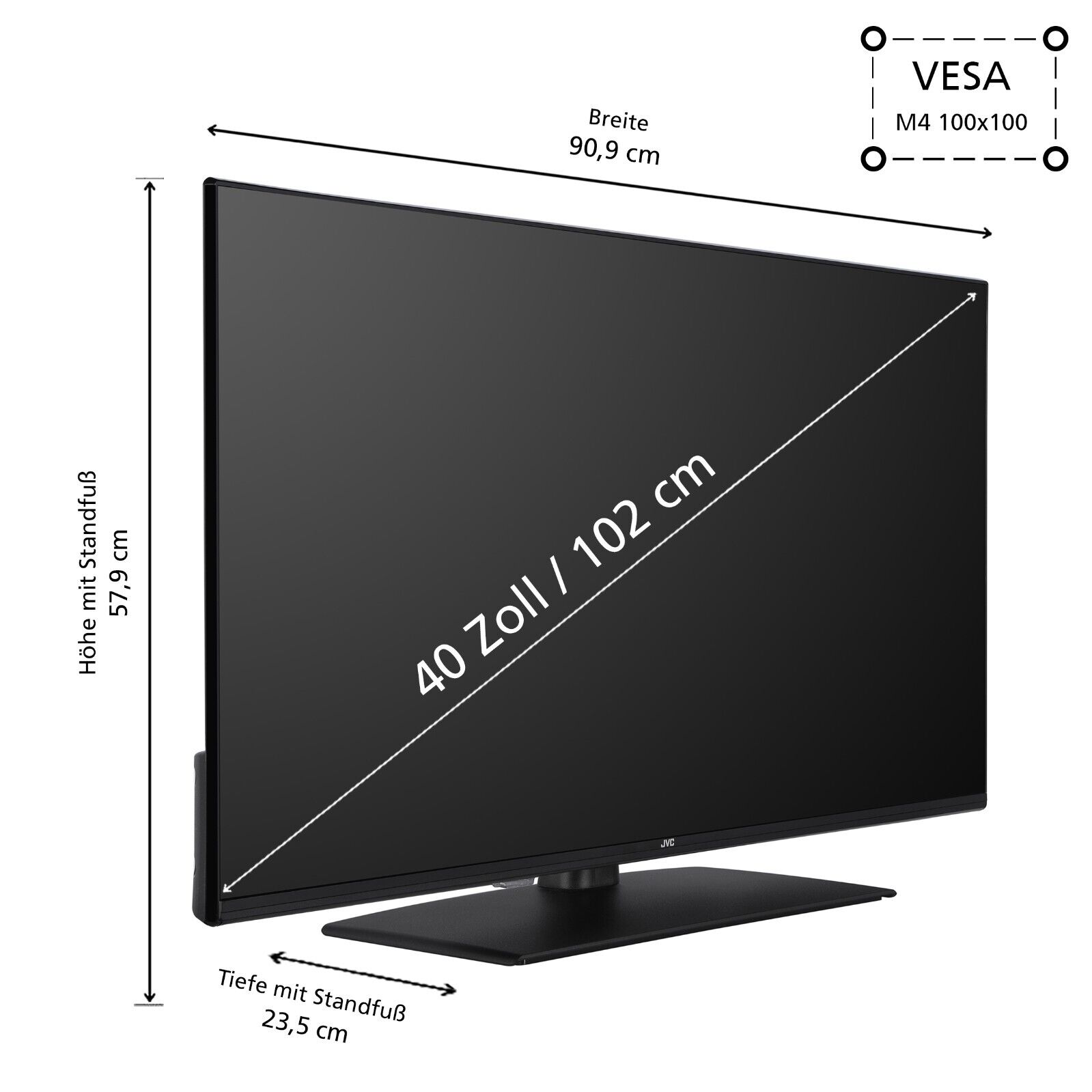 JVC LT-40VF5355 32 Zoll Fernseher Smart TV (Full HD, HDR, Bluetooth) gebraucht