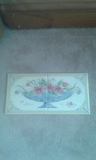 Vintage unused  johnson tiles x2 flowers