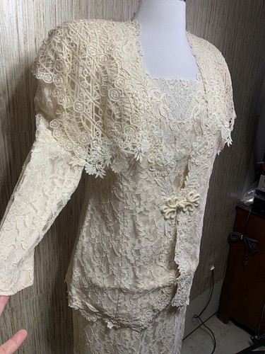 Lorrie Kabala Lace Wedding Set Victorian Cottagecore 3 Peices - Picture 13 of 15