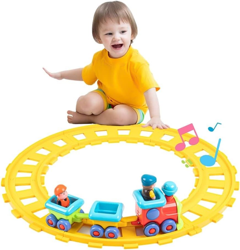 Baby Toys Train Set-Musical Electric Train Toys,Toddler Electric Train Set,Music