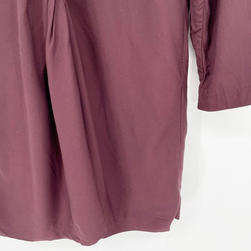 ZARA Twisted Knot Blazer Mini Dress Size XL Burgundy Long Sleeve Notch Collar - Picture 5 of 13