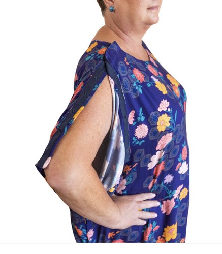 Limonata Dress Adaptive Dolce Hospital Medical Gown - Large Snap Buttons RRP$149 - Picture 3 of 15