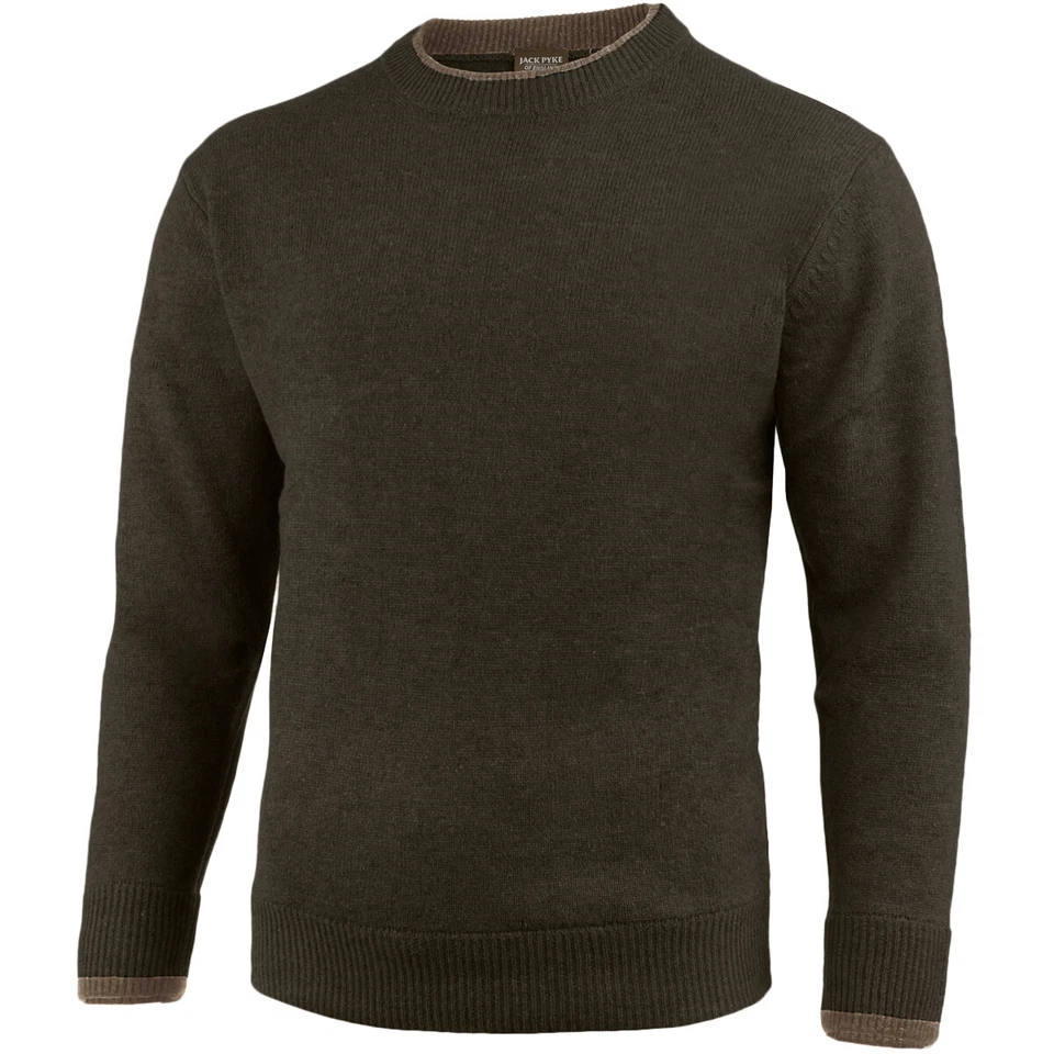 Jack Pyke Ashcombe Jersey de Cuello Rojoondo Lana Hombre Calentar Dark Olive - Imagen 1 de 1