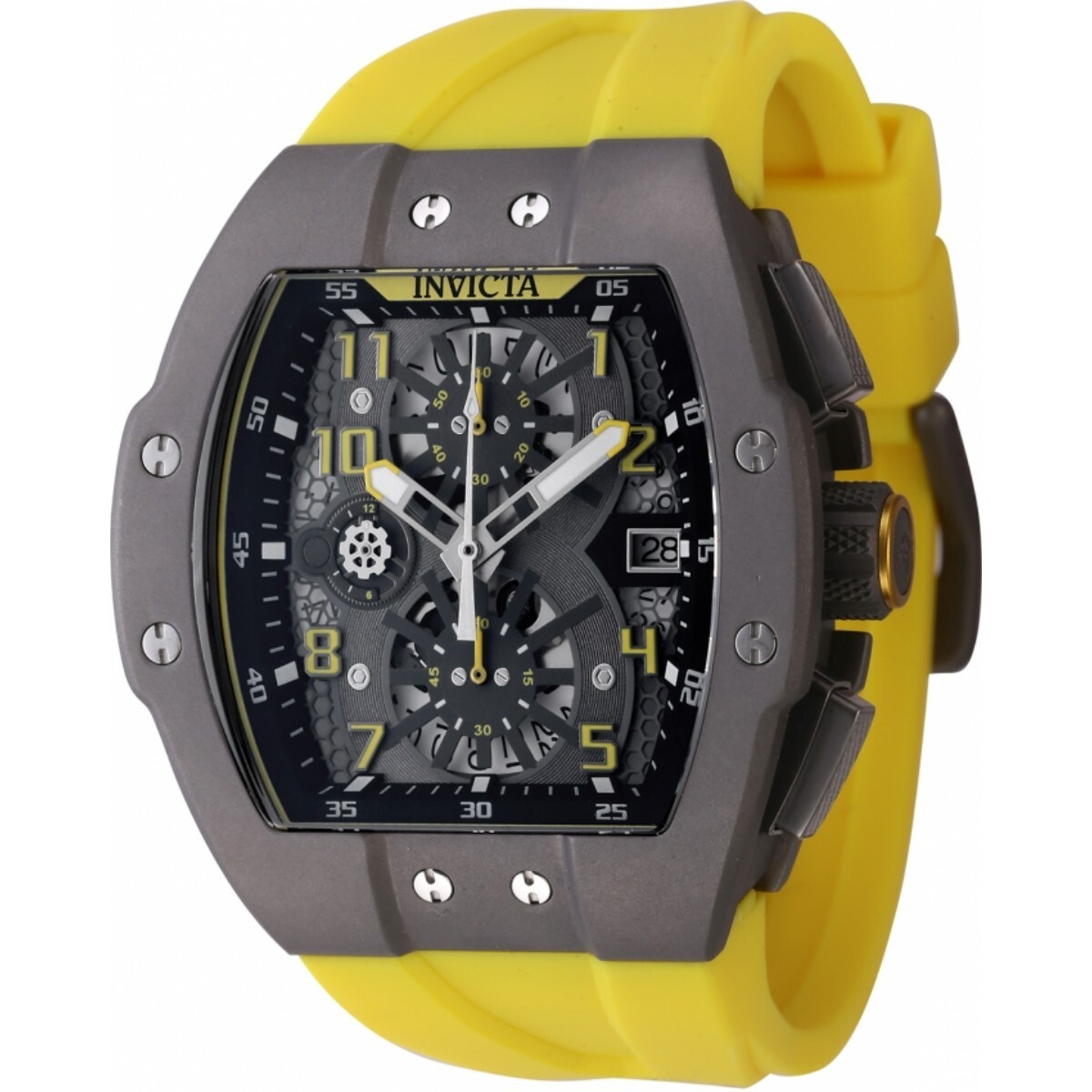 Invicta Titanium Racing Men's Watch - 47mm, Yellow 47188 NEW