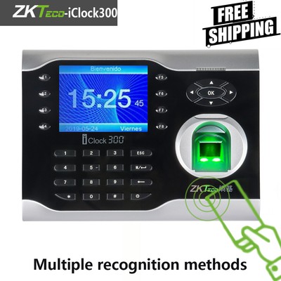 ZKTeco iClock300+ID Fingerprint Time Attendance Terminal 100,000 Record Capacity