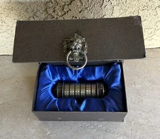 Da Vinci Code Cryptex Lock Box Hidden Compartment With Gothic Lion Head On Box.