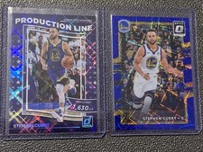 STEPHEN CURRY 2022-23 Donruss Production Line Silver 17-18 Optic Blue Velocity