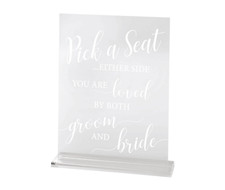 Clear Acrylic Wedding Seating Sign