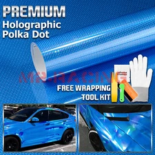 Holographic Prism Laser Flip Blue Rainbow Chrome Vinyl Wrap Sticker Decal Sheet