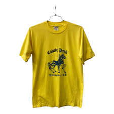 VTG CASTLE PARK THEMEPARK SOUVENIR T-SHIRT RIVERSIDE, CA.  RARE.  BUD HURLBUT'S