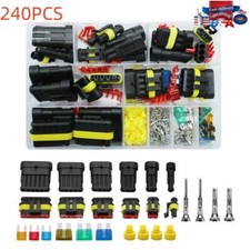 240 Pcs 1-6 Pin Car Automotive Waterproof Electrical Wire Connector Plug Kit Set
