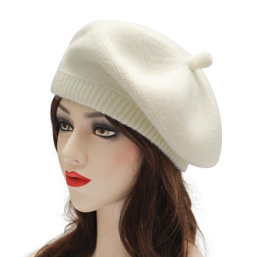 French Beret Hat Fashion Print Lightweight Winter Warm Artist Hat for Women S... - Picture 2 of 6