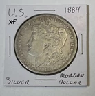 1884 $1 Morgan Silver Dollar-EF
